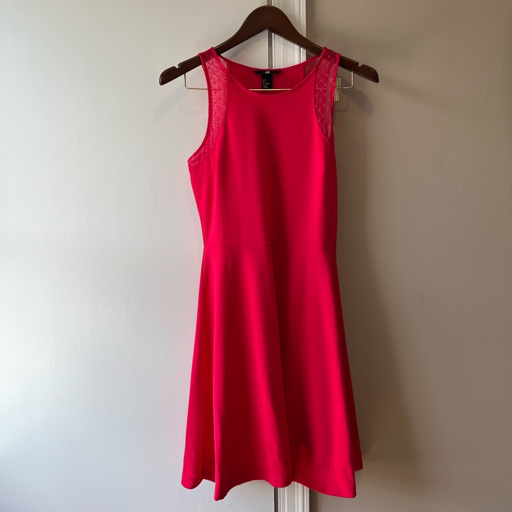 Hot pink skater dress
